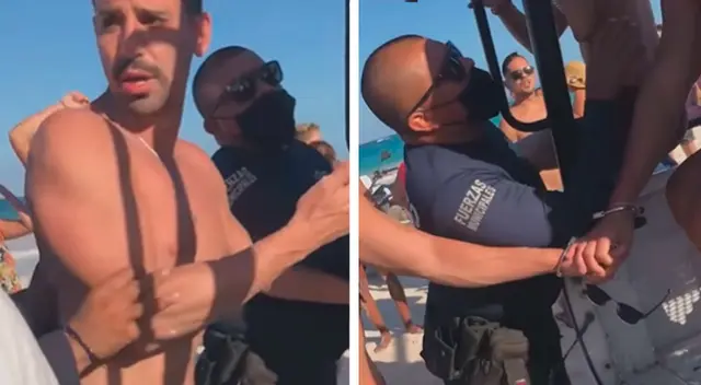Detienen a una pareja homosexual en una playa de México por besarse Detienen a una pareja homosexual en una playa de México por besarse
