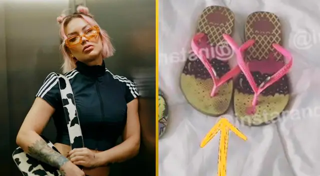 La cantante Leslie Shaw fue duramente criticada por vender sandalias en mal estado. La cantante Leslie Shaw fue duramente criticada por vender sandalias en mal estado.