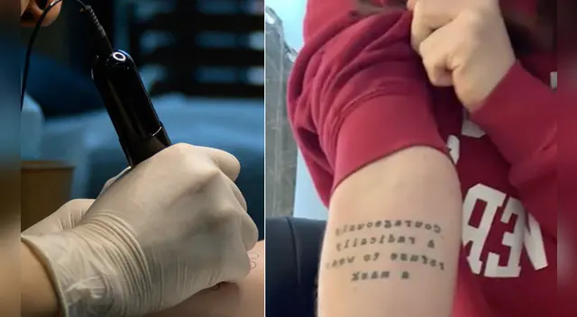La frase que se tatuó la joven llamó la atención de miles en las redes sociales. La frase que se tatuó la joven llamó la atención de miles en las redes sociales.