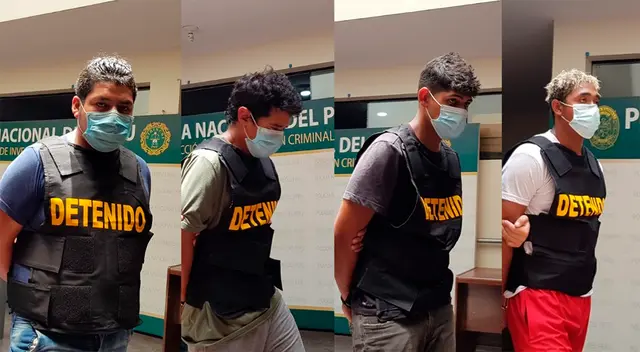 Los detenidos fueron identificados como Freddy Salvador (23), Leonardo Suarez (31),Henry Rodríguez (22), Gabriel Reales (22)