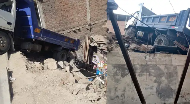 Posible caída de camión preocupa a familias del Rímac.
