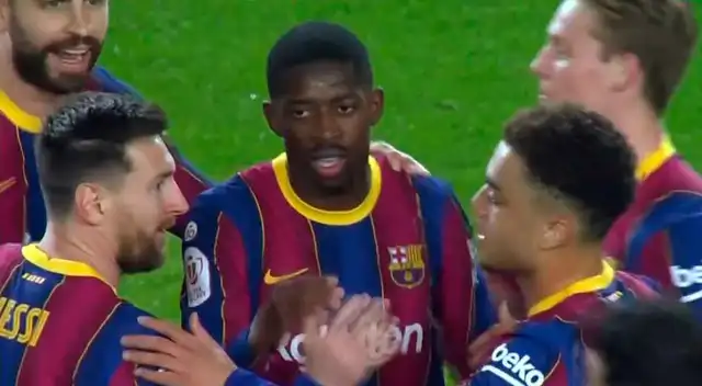 Dembélé puso el 1-0 en el partido en el Camp Nou.