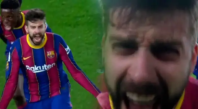 Piqué gritó el gol a todo pulmón.