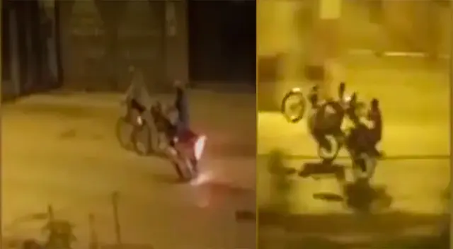 Motociclistas realizan piques ilegales y maniobras peligrosas en la avenida Santa Rosa, esto en pleno toque de queda. Motociclistas realizan piques ilegales y maniobras peligrosas en la avenida Santa Rosa, esto en pleno toque de queda.