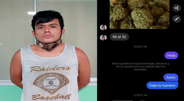 El detenido y el mensaje hallado en su teléfono