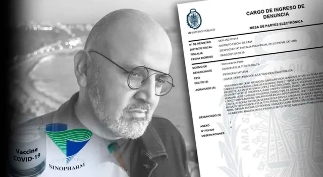 Beto Ortiz denunciado por presentar informe sobre Sinopharm.