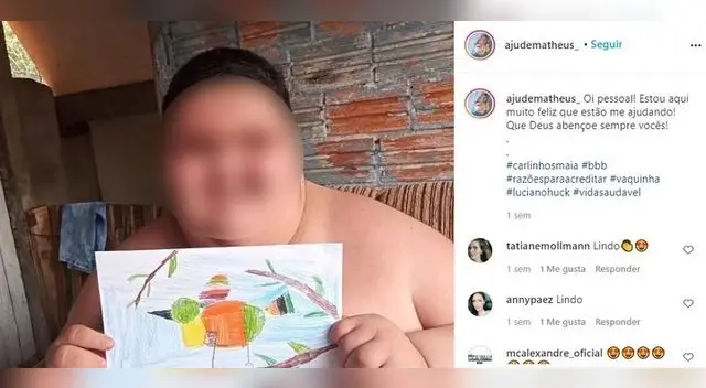 Matheus Fetter, de 11 años, mide 1,30 metro y pesa 195 kilos. Necesita urgentemente someterse a una cirugía bariátrica. Matheus Fetter, de 11 años, mide 1,30 metro y pesa 195 kilos. Necesita urgentemente someterse a una cirugía bariátrica.