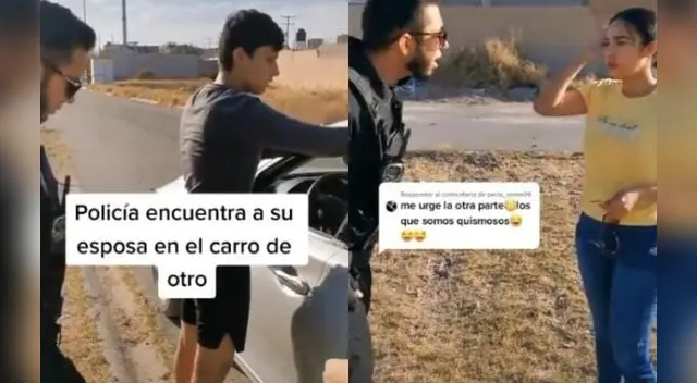 Policía confunde a su esposa y le reprocha infidelidad a desconocida.