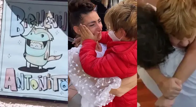 Familia de Antonio Pavón emocionada por ver a Antoñito. Familia de Antonio Pavón emocionada por ver a Antoñito.