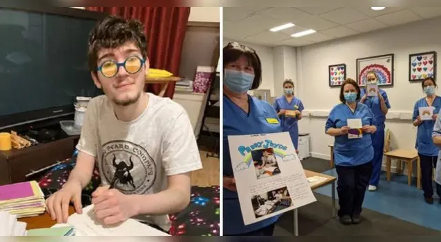 El joven le preguntó a su madre qué podía hacer él para ayudarlos y ella le aconsejó escribirles una carta.