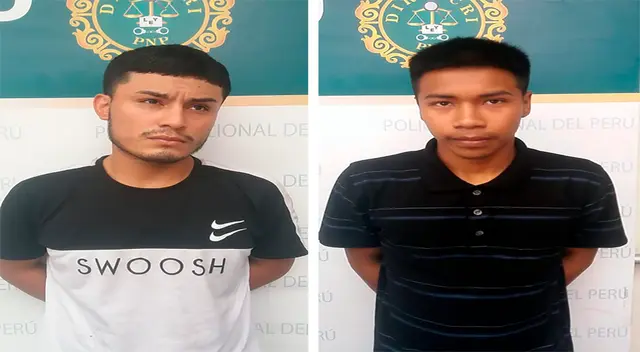 Los delincuentes fueron identificados como Aldair José Viera Suasnabar (19), ‘Aldair’, y Carlos Manuel Pezo Silva (20). Los delincuentes fueron identificados como Aldair José Viera Suasnabar (19), ‘Aldair’, y Carlos Manuel Pezo Silva (20).