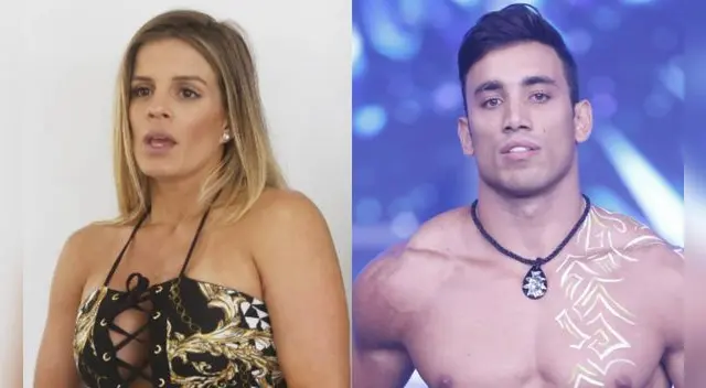 Alejandra Baigorria tras defender a Said Palao.,