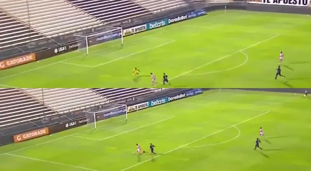 Peculiar jugada en el Sport Boys vs César Vallejo se viralizó en las redes sociales. Peculiar jugada en el Sport Boys vs César Vallejo se viralizó en las redes sociales.