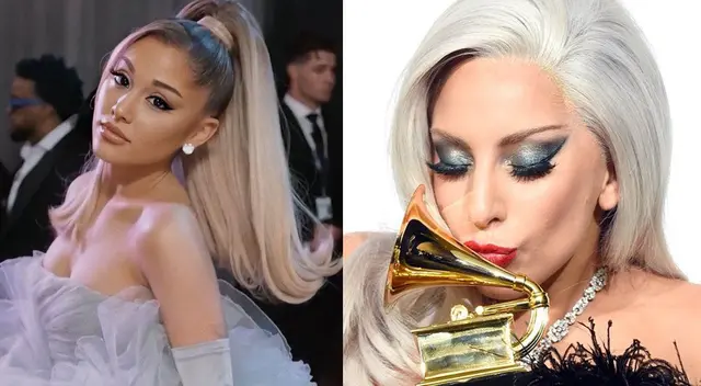Ariana Grande y Lady Gaga ganan. Ariana Grande y Lady Gaga ganan.