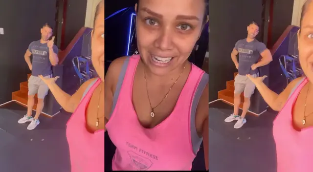 La modelo Andrea San Martín se grabó junto a Sebastián Lizarzaburu para invitar a sus seguidores a visitar Inmortal Fitness, su gimnasio.