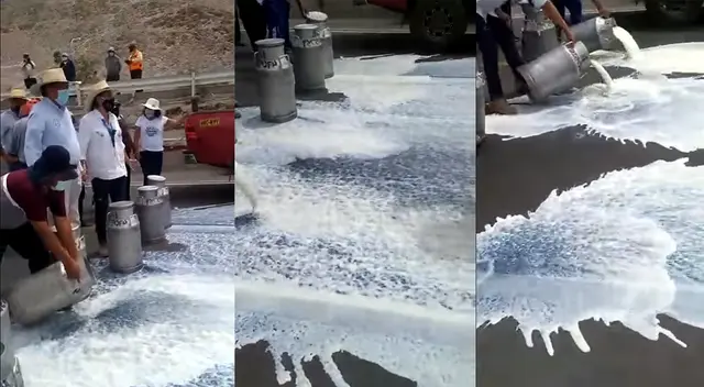 Ganaderos llegaron hasta la carretera de Arequipa para hacer sentir su voz. Ganaderos llegaron hasta la carretera de Arequipa para hacer sentir su voz.