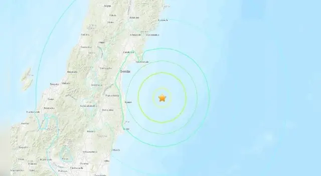 Además, se notifico que hubo una subida de mar aproximadamente de un metro en la costa de Miyagi pocos minutos después del seísmo.