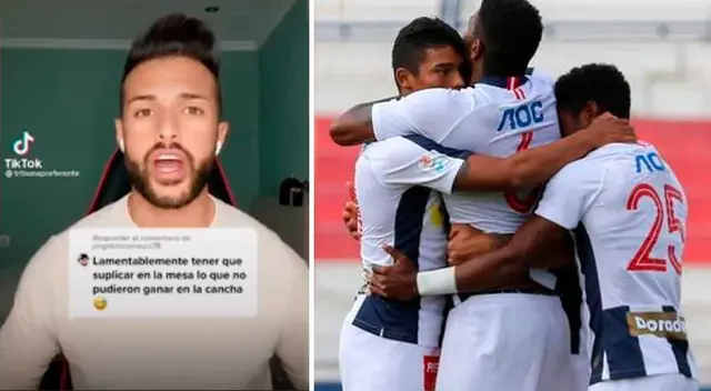 Tiktoker criticó a los que cuestionan a Alianza Lima. Tiktoker criticó a los que cuestionan a Alianza Lima.