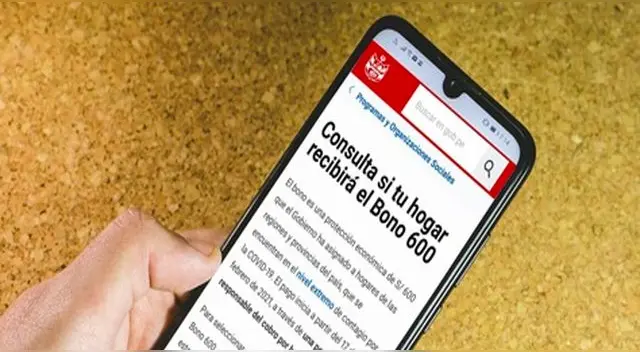 El Banco de la Nación implementó la banca celular para cobrar el bono de 600 soles entregado por el Estado.  Los beneficiarios del grupo 2 podrán validar sus datos desde el 22 de marzo.