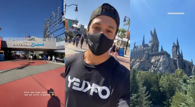 Entre las atracciones a las que se subió Hugo García estaba la de Jurassic Park, y el Wizarding World de Harry Potter Entre las atracciones a las que se subió Hugo García estaba la de Jurassic Park, y el Wizarding World de Harry Potter