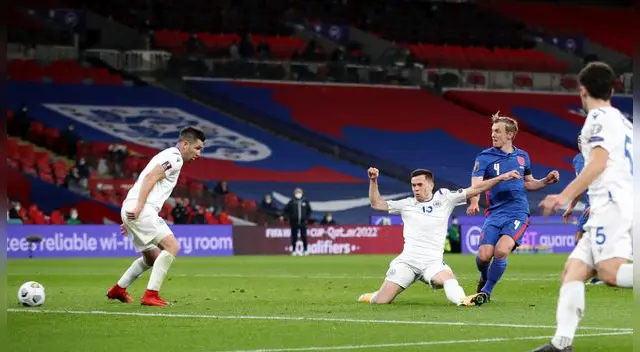 Inglaterra no tuvo piedad y goleó 5-0 a San Marino.