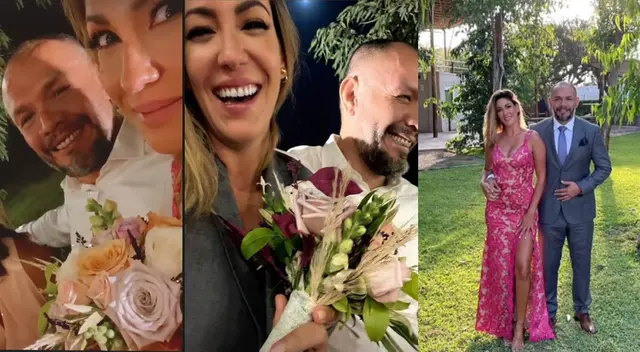 Tilsa Lozano atrapa el bouquet en una boda y le pregunta a Jackson Mora.