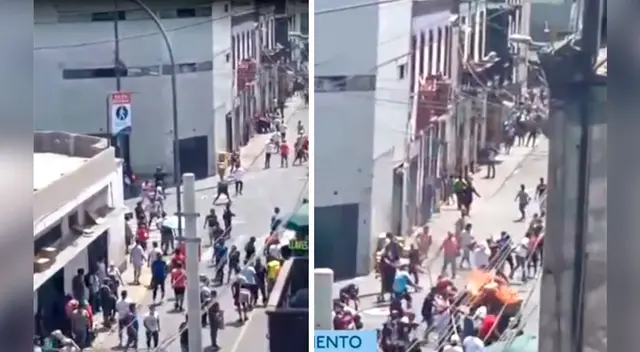 La Policía Nacional tuvo que intervenir para detener la violenta agresión entre ambos bandos. La Policía Nacional tuvo que intervenir para detener la violenta agresión entre ambos bandos.