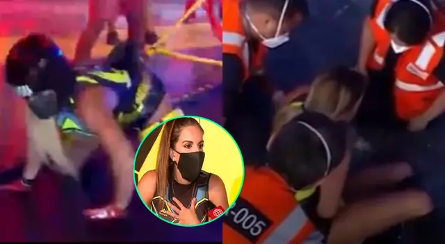 Al ver lo que ocurría con su pareja, Said Palao corrió a darle su apoyo a Alejandra Baigorria.