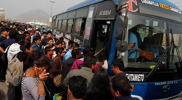 Anuncian paro general de transporte público urbano en Lima y Callao