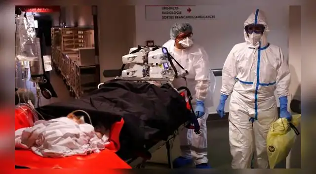 Una víctima del coronavirus en una hospital de Montpellier.