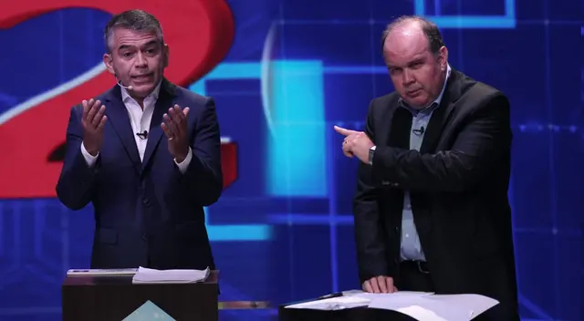 Julio Guzmán y Rafael López Aliaga fueron dupla para mostrar sus propuestas frente a educación. Julio Guzmán y Rafael López Aliaga fueron dupla para mostrar sus propuestas frente a educación.