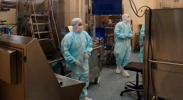 Un laboratorio de Emergent BioSolutions en Baltimore.