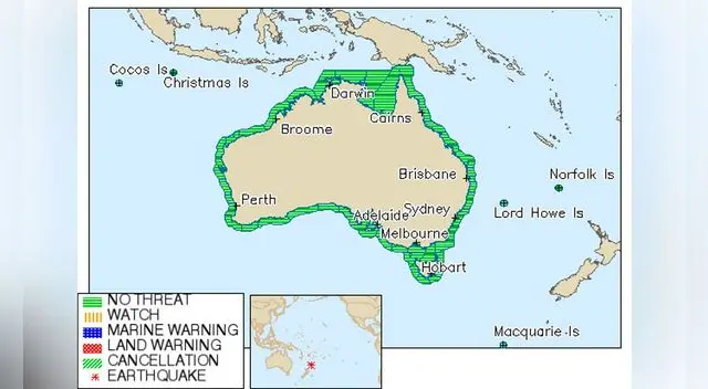 Nueva Zelanda: Fuerte terremoto de magnitud 6,3 sacudió las islas Kermadec.