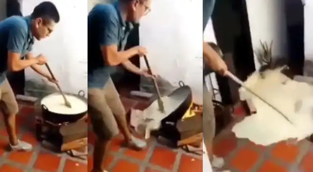 Peculiar video del joven se viralizó en las redes sociales.