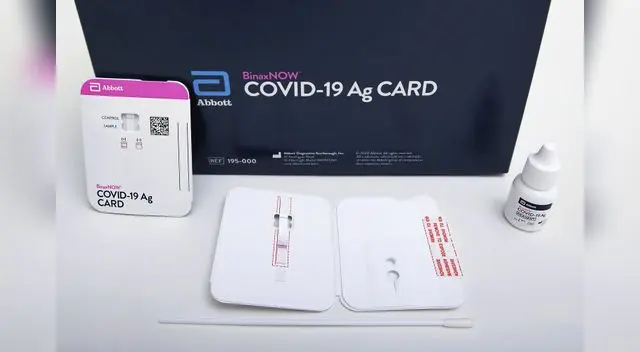 Esta foto del 3 de febrero del 2021 muestra una prueba rápida de coronavirus producida por Abbott Laboratories, en Tacoma, Washington. Esta foto del 3 de febrero del 2021 muestra una prueba rápida de coronavirus producida por Abbott Laboratories, en Tacoma, Washington.