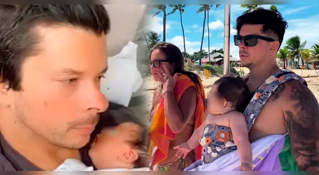 Mario Hart pasea con su bebé y no se da cuenta de un pequeño detalle Mario Hart pasea con su bebé y no se da cuenta de un pequeño detalle