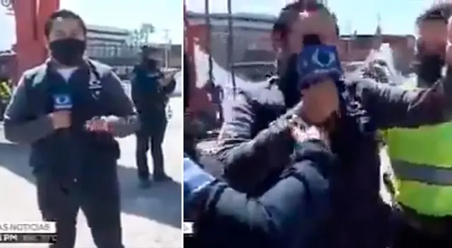El reportero fue abordado cuando informaba sobre la campaña de vacunación contra el COVID-19.