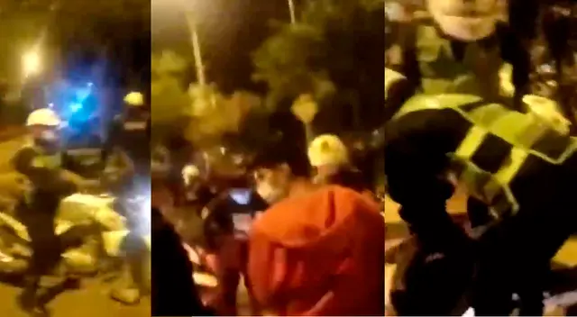 Policía baleado en Ate fue auxiliado a tiempo y trasladado al hospital.