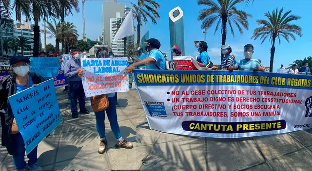 Trabajadores del Club Regatas Lima en suspensión perfecta son cesados. Trabajadores del Club Regatas Lima en suspensión perfecta son cesados.