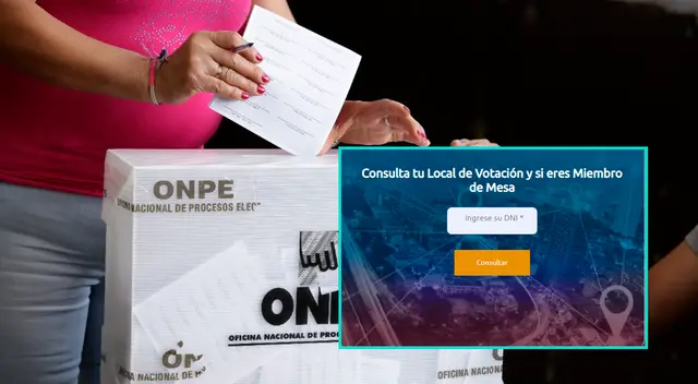 Consulta tu local de votación y si eres miembro de mesa.
