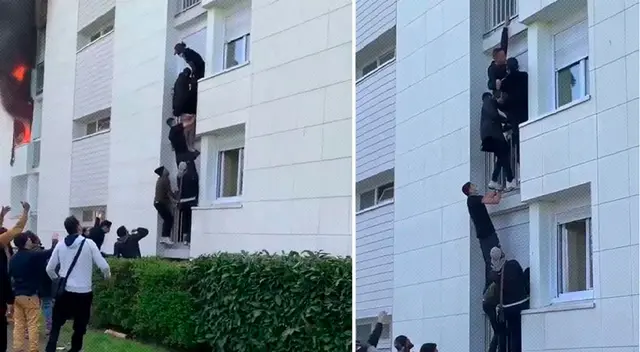 Los jóvenes lograron rescatar con éxito a los padres y su bebé.