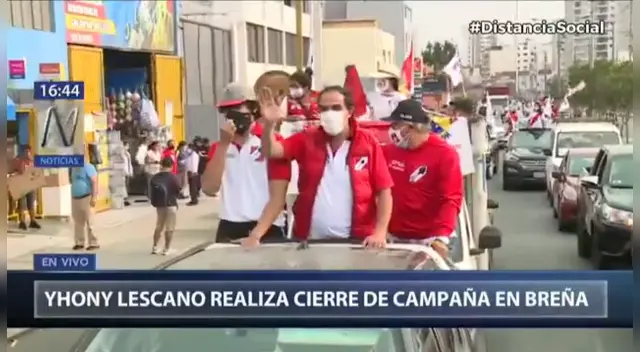Yonhy Lescano recorre calles de Pueblo Libre como parte de cierre de campaña.