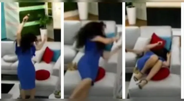 Janet Barboza sufre aparatosa caída durante su conducción en “América Hoy”