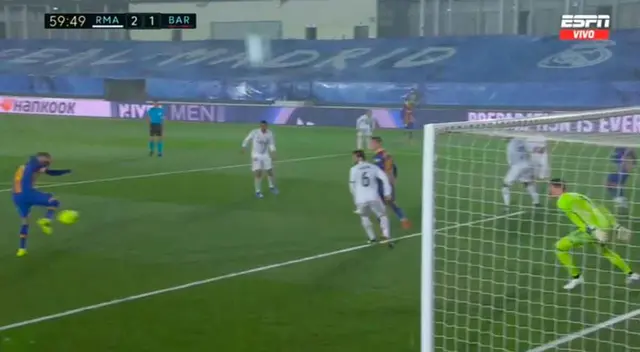 Óscar Mingueza pone el descuento del FC Barcelona. Óscar Mingueza pone el descuento del FC Barcelona.