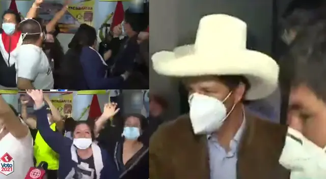 Pedro Castillo reaccionó ante primeros resultados a boca de urna.