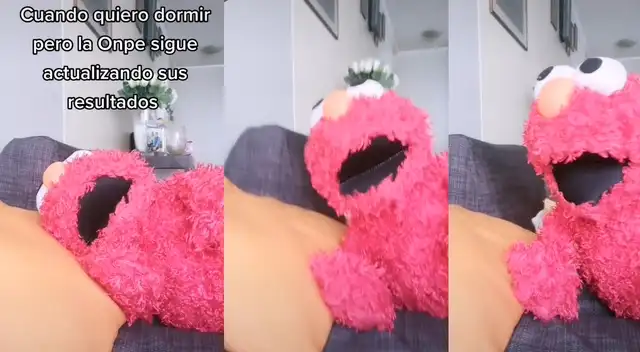 Peculiar reacción de Elmo se hizo viral en las redes sociales.