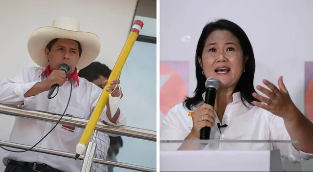Pedro Castillo y Keiko Fujimori competirán en la segunda vuelta para ejercer el cargo de presidente de la República. Pedro Castillo y Keiko Fujimori competirán en la segunda vuelta para ejercer el cargo de presidente de la República.