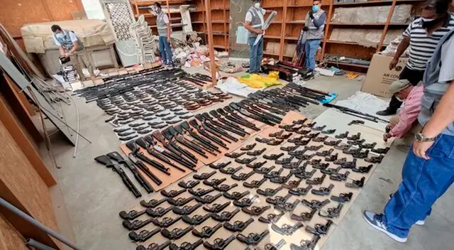 Las armas fueron llevadas a los almacenes de la Sucamec Las armas fueron llevadas a los almacenes de la Sucamec