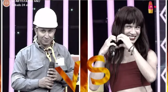 La Uchulú y el ingeniero bailarín en versus de baile.