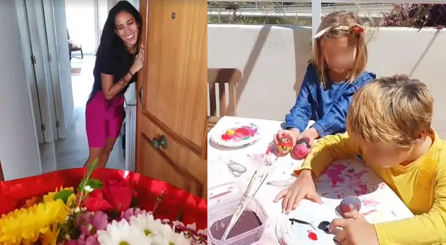 Antonio Pavón sorprende a su novia con flores mientras ella cuidaba a Antoñito [VIDEO]